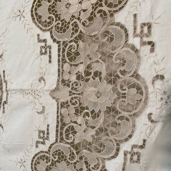 VINTAGE *Hand-Made* Italian Embroidery Cloth - Picture 6 of 7